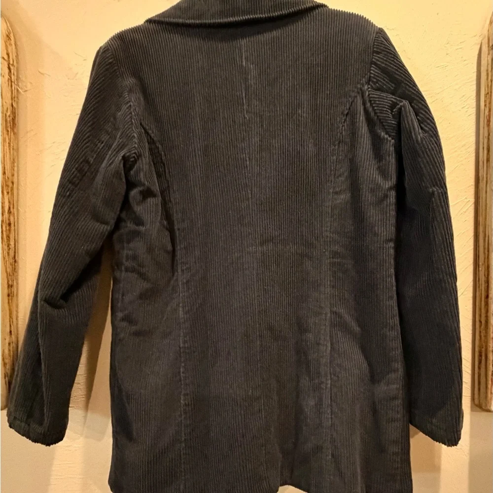 Y2K Women's Navy Corduroy coat vintage
90s - Picture 7 of 15